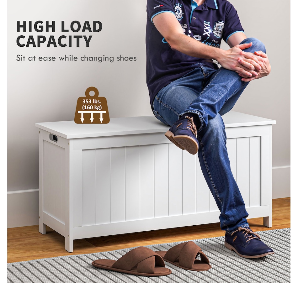 Image 929617_ALTMORE14.jpg, Product 929-617 / Price $103.26 - $119.99, HOMCOM Storage Chest with 2 Safety Hinges, Storage Bench for Living Room from HOMCOM on TSC.ca's Home & Garden department