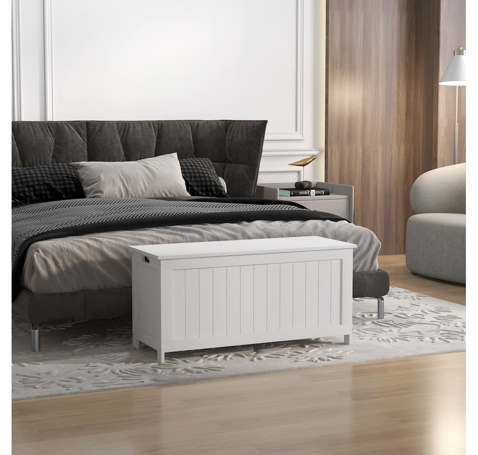 Image 929617_ALTMORE15.jpg, Product 929-617 / Price $103.26 - $119.99, HOMCOM Storage Chest with 2 Safety Hinges, Storage Bench for Living Room from HOMCOM on TSC.ca's Home & Garden department