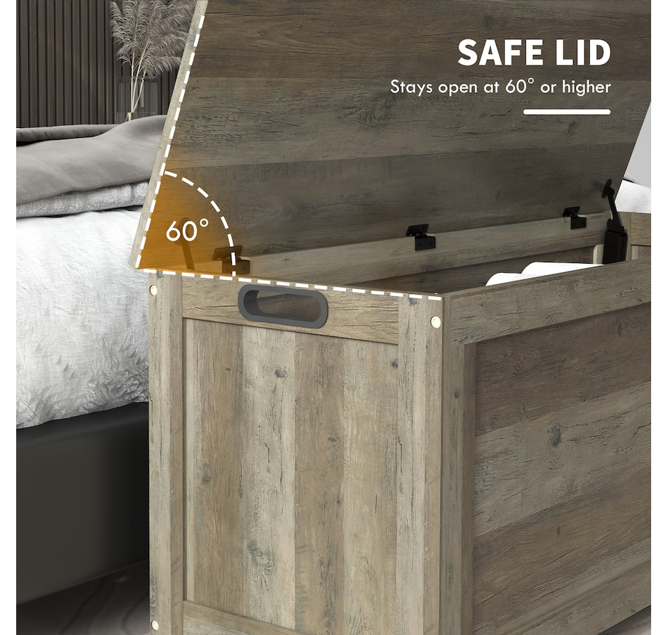 Image 929617_ALTMORE19.jpg, Product 929-617 / Price $103.26 - $119.99, HOMCOM Storage Chest with 2 Safety Hinges, Storage Bench for Living Room from HOMCOM on TSC.ca's Home & Garden department