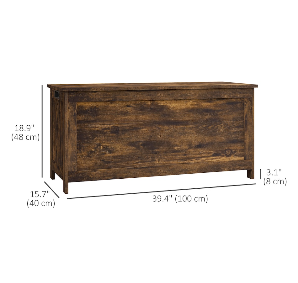 Image 929617_ALTMORE26.jpg, Product 929-617 / Price $103.26 - $119.99, HOMCOM Storage Chest with 2 Safety Hinges, Storage Bench for Living Room from HOMCOM on TSC.ca's Home & Garden department