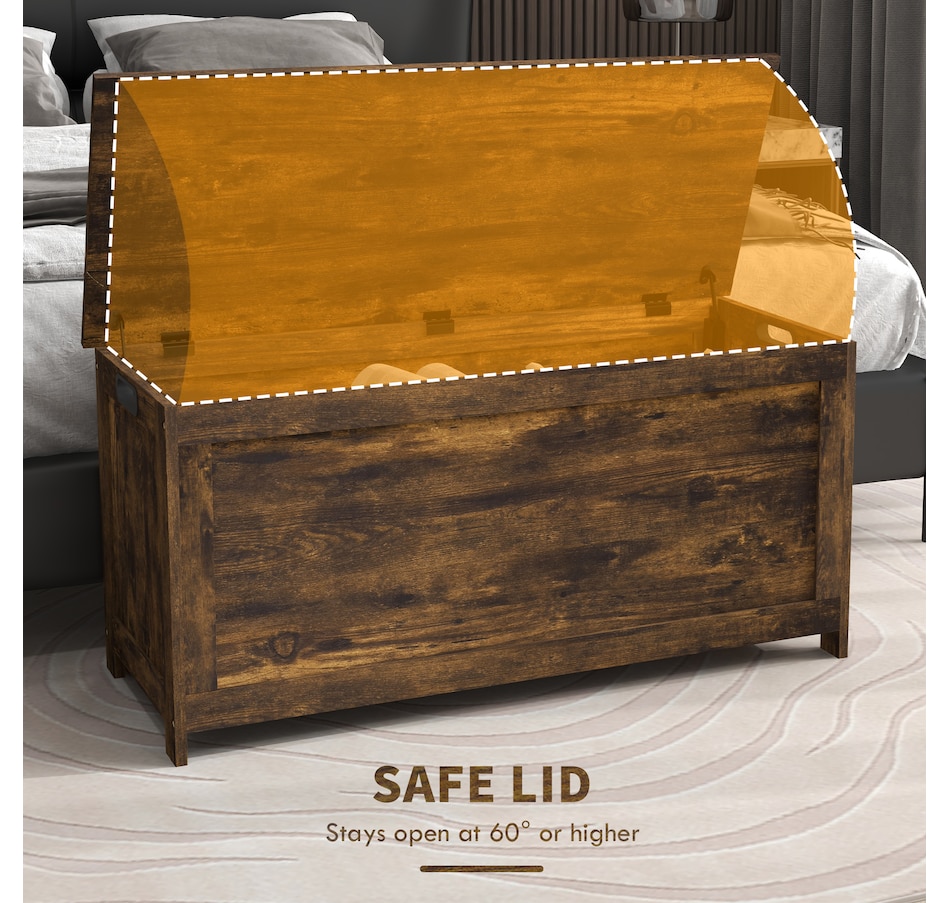 Image 929617_ALTMORE27.jpg, Product 929-617 / Price $103.26 - $119.99, HOMCOM Storage Chest with 2 Safety Hinges, Storage Bench for Living Room from HOMCOM on TSC.ca's Home & Garden department