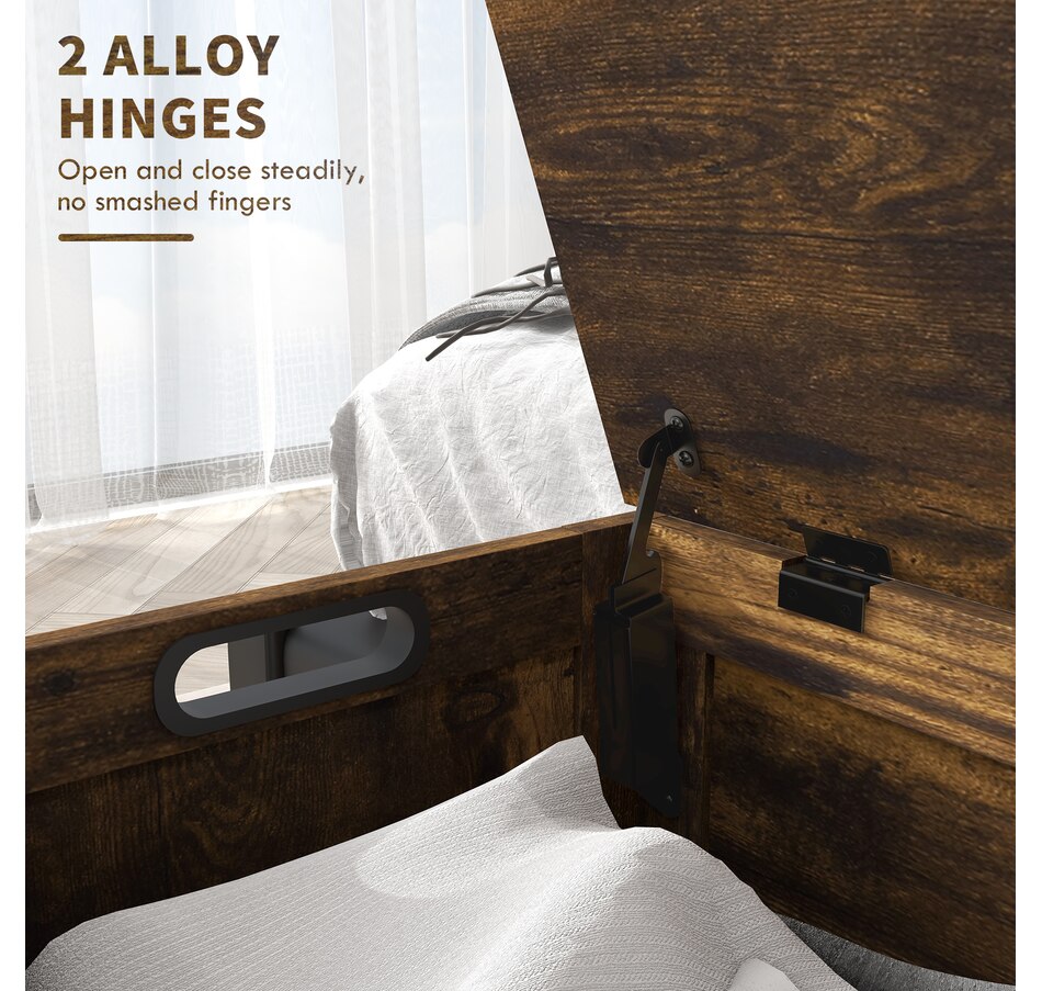 Image 929617_ALTMORE28.jpg, Product 929-617 / Price $103.26 - $119.99, HOMCOM Storage Chest with 2 Safety Hinges, Storage Bench for Living Room from HOMCOM on TSC.ca's Home & Garden department