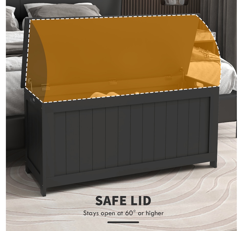 Image 929617_ALTMORE3.jpg, Product 929-617 / Price $103.26 - $119.99, HOMCOM Storage Chest with 2 Safety Hinges, Storage Bench for Living Room from HOMCOM on TSC.ca's Home & Garden department