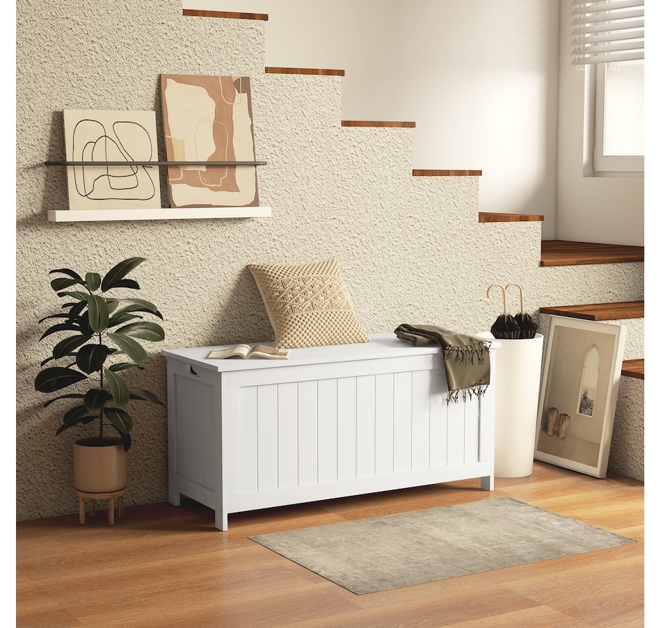 Image 929617_ALTMORE9.jpg, Product 929-617 / Price $103.26 - $119.99, HOMCOM Storage Chest with 2 Safety Hinges, Storage Bench for Living Room from HOMCOM on TSC.ca's Home & Garden department