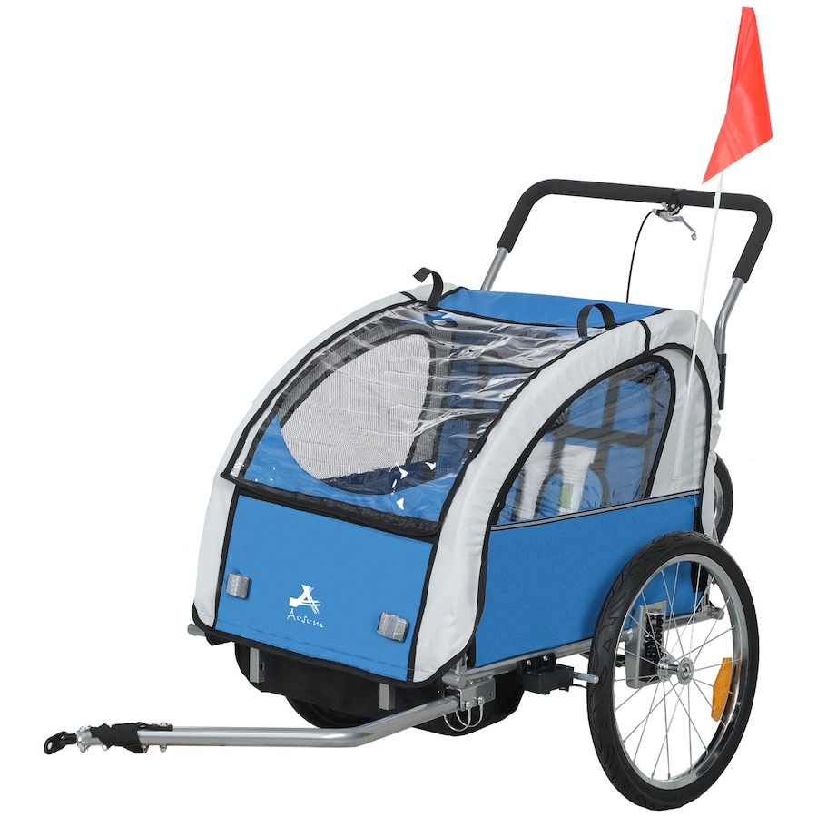 Image 929624.jpg, Product 929-624 / Price $216.99, Aosom 2-in-1 Bike Trailer for Kids, Foldable Baby Stroller Carrier, Blue from Aosom on TSC.ca's Toys & Hobbies department