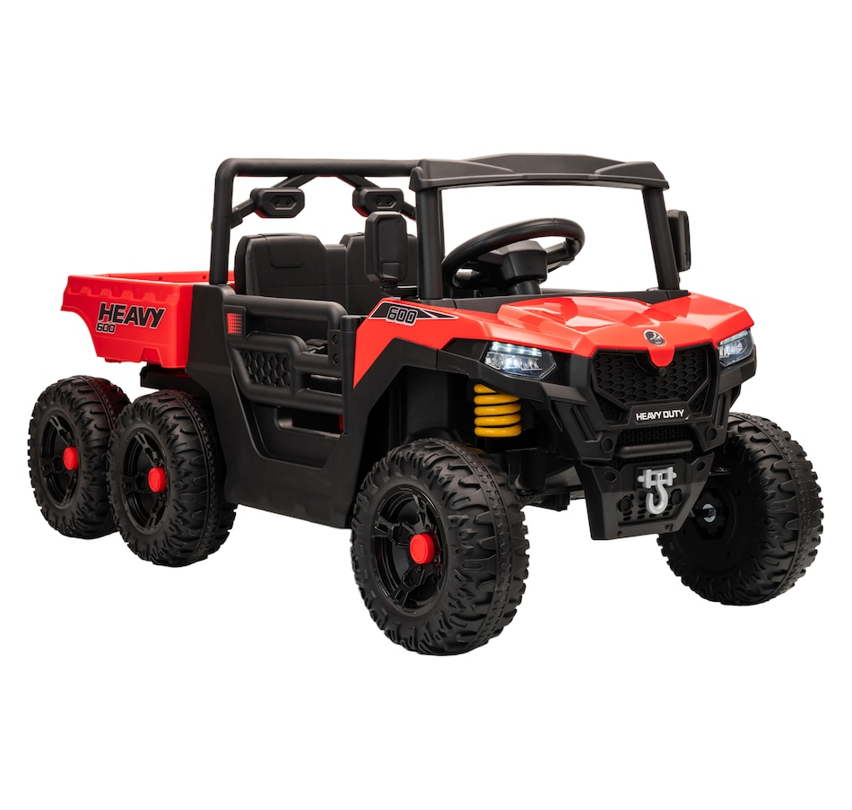 Image 929627.jpg, Product 929-627 / Price $329.99, Qaba 24V 4WD Kids Ride On Truck with 6 Wheels and Dump Bed, Red from Qaba on TSC.ca's Toys & Hobbies department