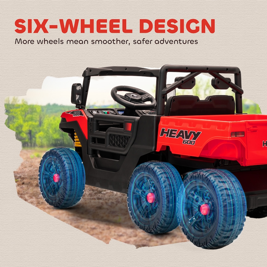 Image 929627_ALTMORE4.jpg, Product 929-627 / Price $359.99, Qaba 24V 4WD Kids Ride On Truck with 6 Wheels and Dump Bed, Red from Qaba on TSC.ca's Toys & Hobbies department