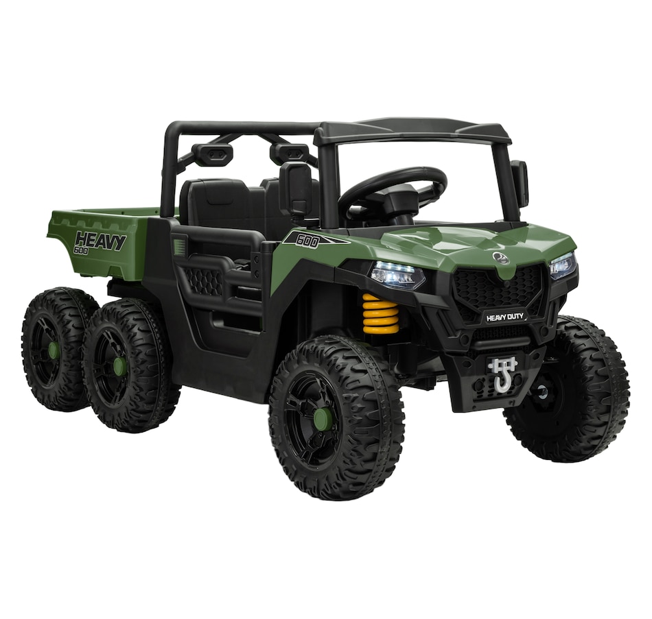 Image 929630.jpg, Product 929-630 / Price $289.99, Qaba 24V 4WD Kids Ride On Truck with 6 Wheels and Dump Bed, Green from Qaba on TSC.ca's Toys & Hobbies department