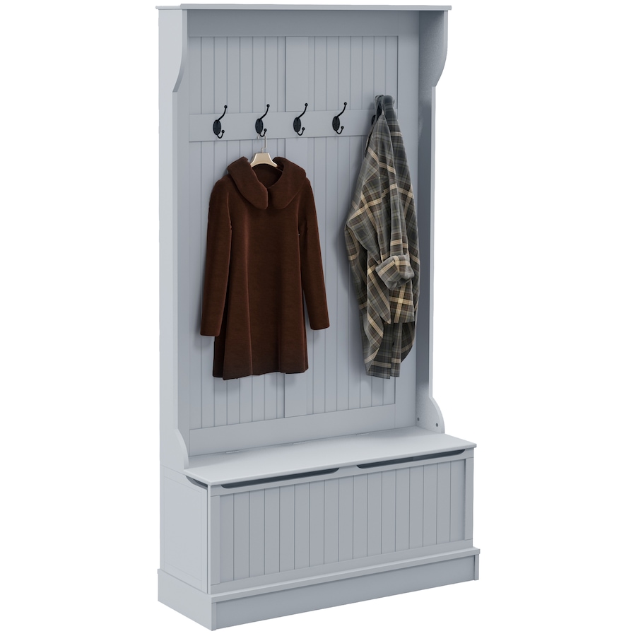 Image 929636.jpg, Product 929-636 / Price $179.99, HOMCOM 3-In-1 Hall Tree Storage Bench and Coat Rack with 5 Double Hooks from HOMCOM on TSC.ca's Home & Garden department