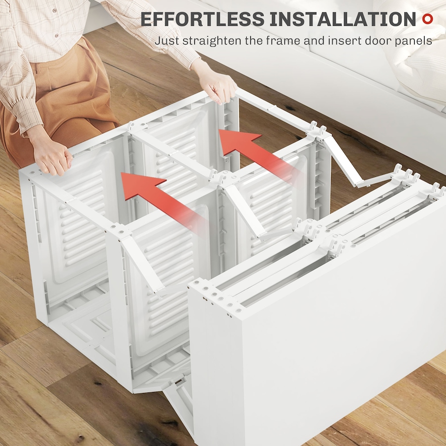 Image 929640_ALTMORE4.jpg, Product 929-640 / Price $135.99, HOMCOM Portable Wardrobe with Cube Compartments Hanging Rod Doors from HOMCOM on TSC.ca's Home & Garden department