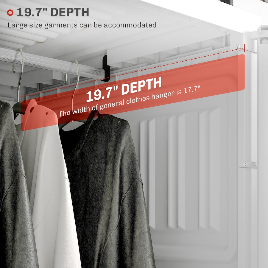 Image 929640_ALTMORE7.jpg, Product 929-640 / Price $135.99, HOMCOM Portable Wardrobe with Cube Compartments Hanging Rod Doors from HOMCOM on TSC.ca's Home & Garden department