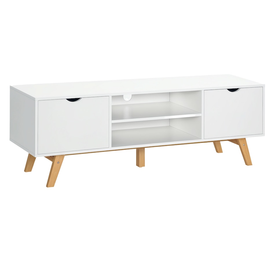 Image 929645.png, Product 929-645 / Price $174.99, HOMCOM TV Stand Media Entertainment Center Living Room Elegent Style White from HOMCOM on TSC.ca's Home & Garden department