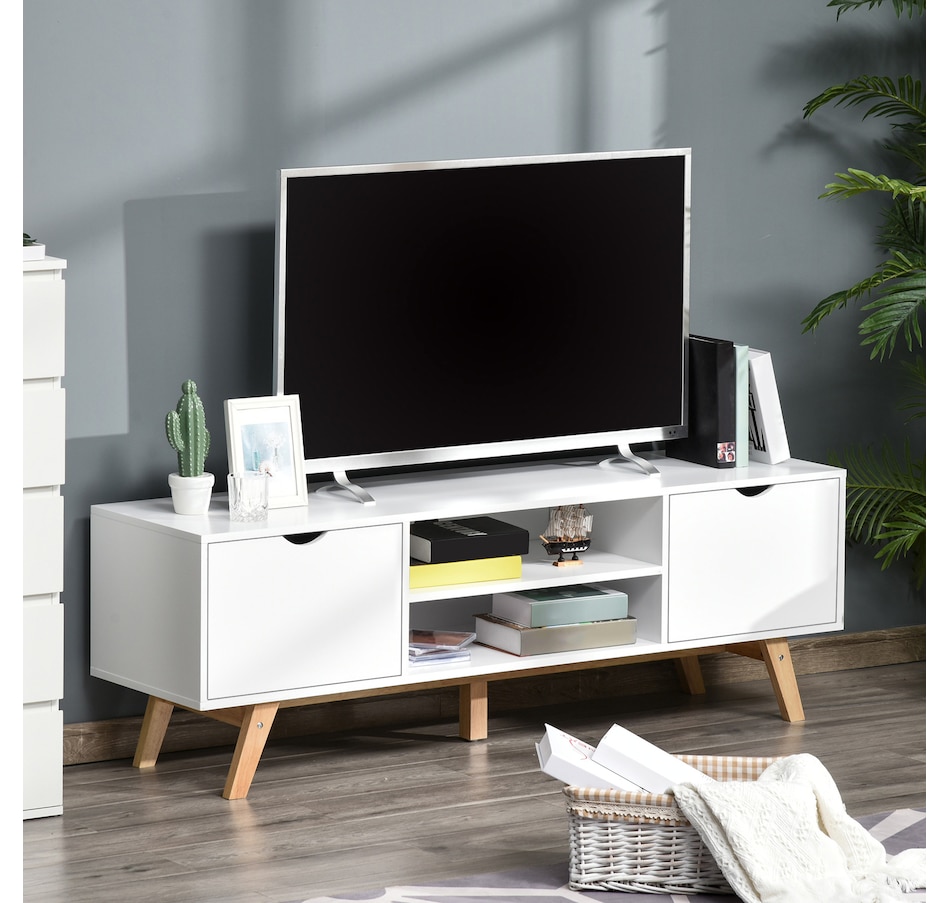 Image 929645_ALTMORE1.jpg, Product 929-645 / Price $174.99, HOMCOM TV Stand Media Entertainment Center Living Room Elegent Style White from HOMCOM on TSC.ca's Home & Garden department