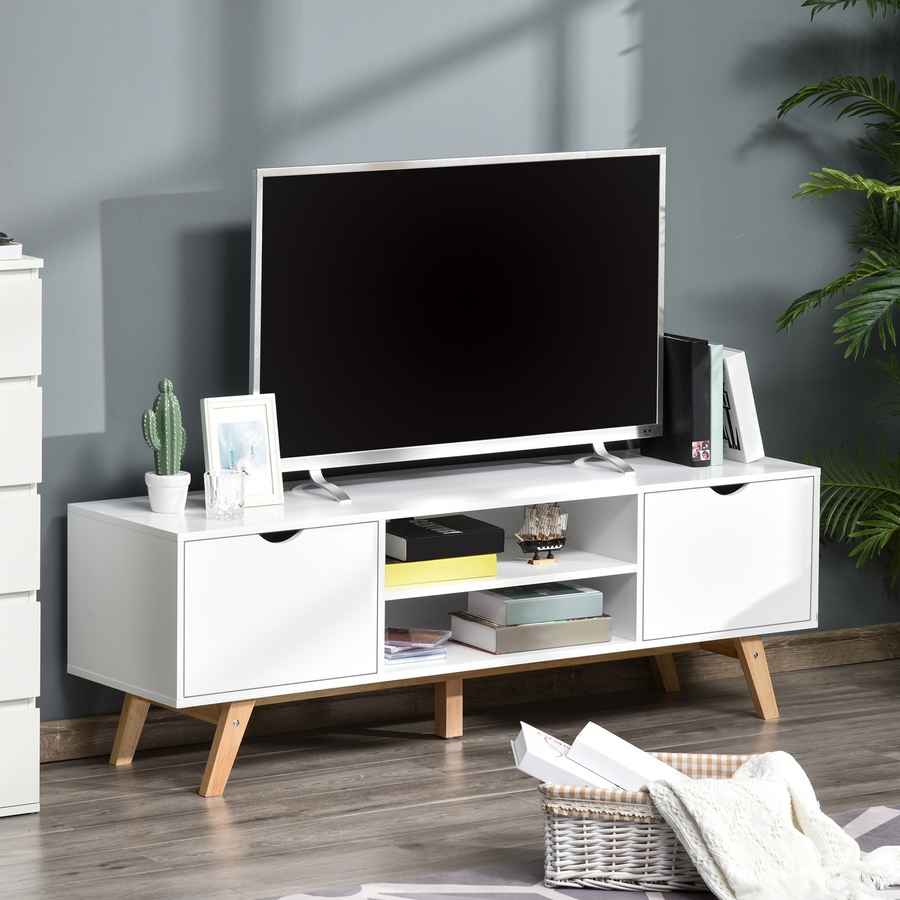 Image 929645_ALTMORE1.jpg, Product 929-645 / Price $174.89, HOMCOM TV Stand Media Entertainment Center Living Room Elegent Style White from HOMCOM on TSC.ca's Home & Garden department