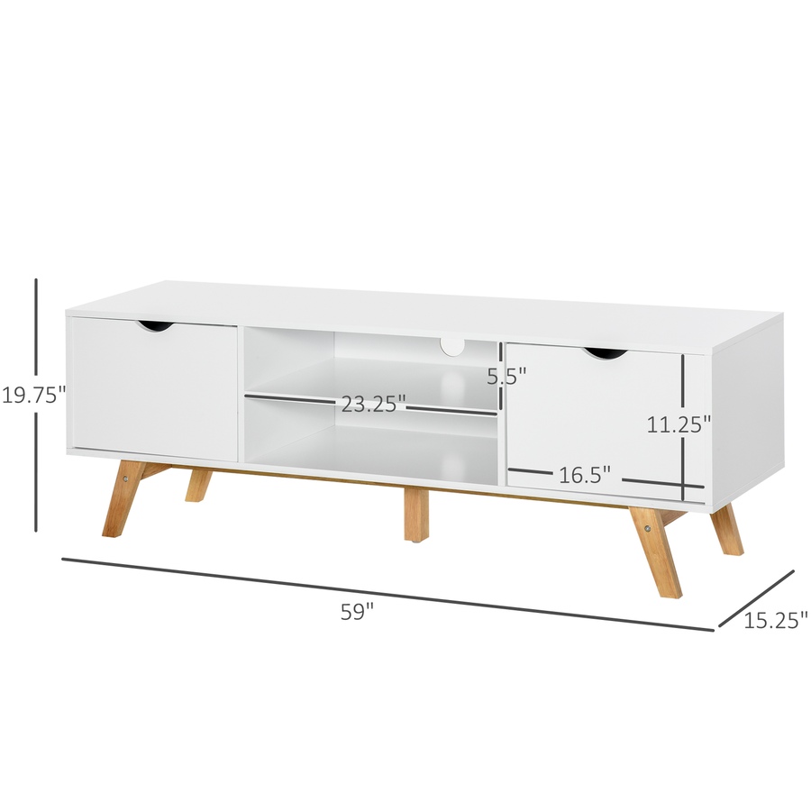Image 929645_ALTMORE2.jpg, Product 929-645 / Price $174.89, HOMCOM TV Stand Media Entertainment Center Living Room Elegent Style White from HOMCOM on TSC.ca's Home & Garden department
