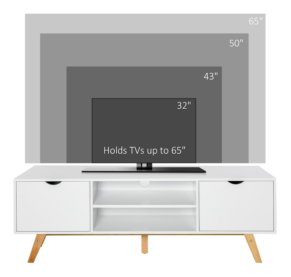 Image 929645_ALTMORE3.jpg, Product 929-645 / Price $174.99, HOMCOM TV Stand Media Entertainment Center Living Room Elegent Style White from HOMCOM on TSC.ca's Home & Garden department