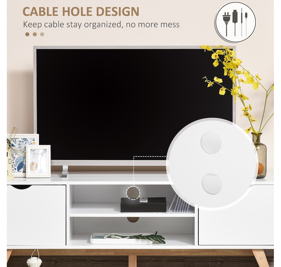 Image 929645_ALTMORE5.jpg, Product 929-645 / Price $174.99, HOMCOM TV Stand Media Entertainment Center Living Room Elegent Style White from HOMCOM on TSC.ca's Home & Garden department