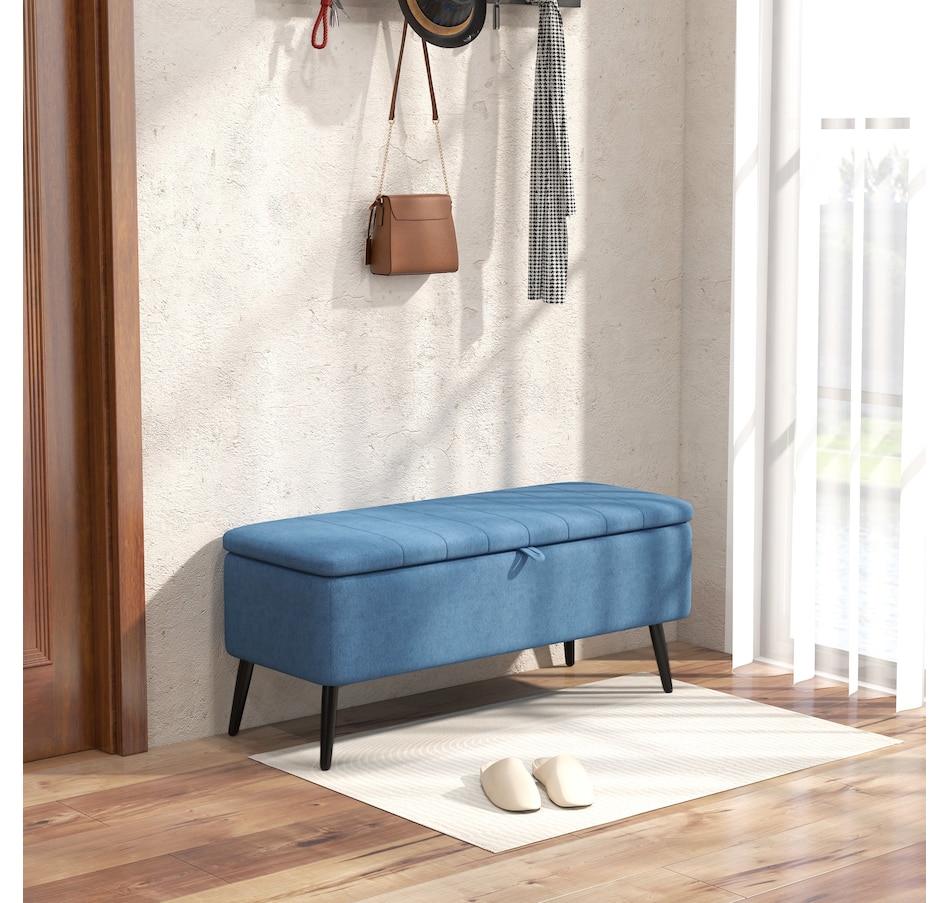 Image 929657_ALTMORE17.jpg, Product 929-657 / Price $134.99 - $144.99, HOMCOM Storage Ottoman Bench, Linen Fabric Footstool from HOMCOM on TSC.ca's Home & Garden department