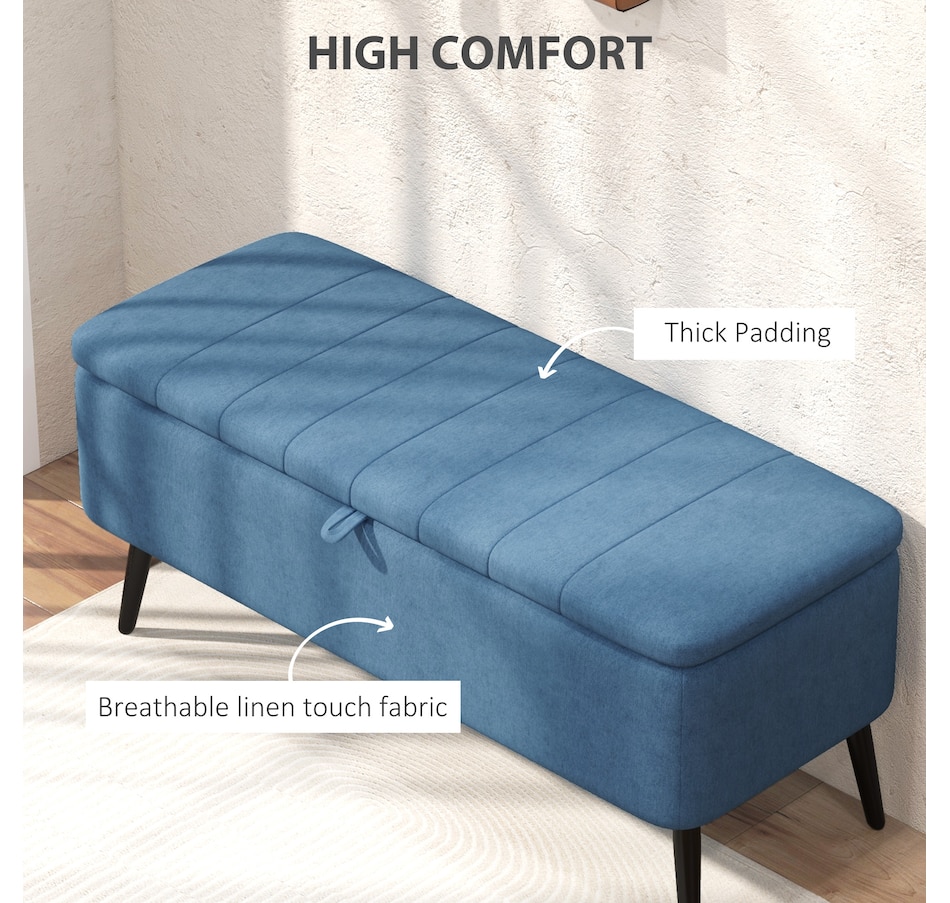 Image 929657_ALTMORE20.jpg, Product 929-657 / Price $134.99 - $144.99, HOMCOM Storage Ottoman Bench, Linen Fabric Footstool from HOMCOM on TSC.ca's Home & Garden department