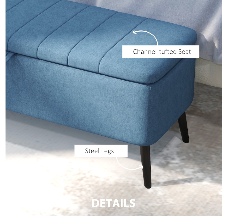 Image 929657_ALTMORE21.jpg, Product 929-657 / Price $134.99 - $144.99, HOMCOM Storage Ottoman Bench, Linen Fabric Footstool from HOMCOM on TSC.ca's Home & Garden department