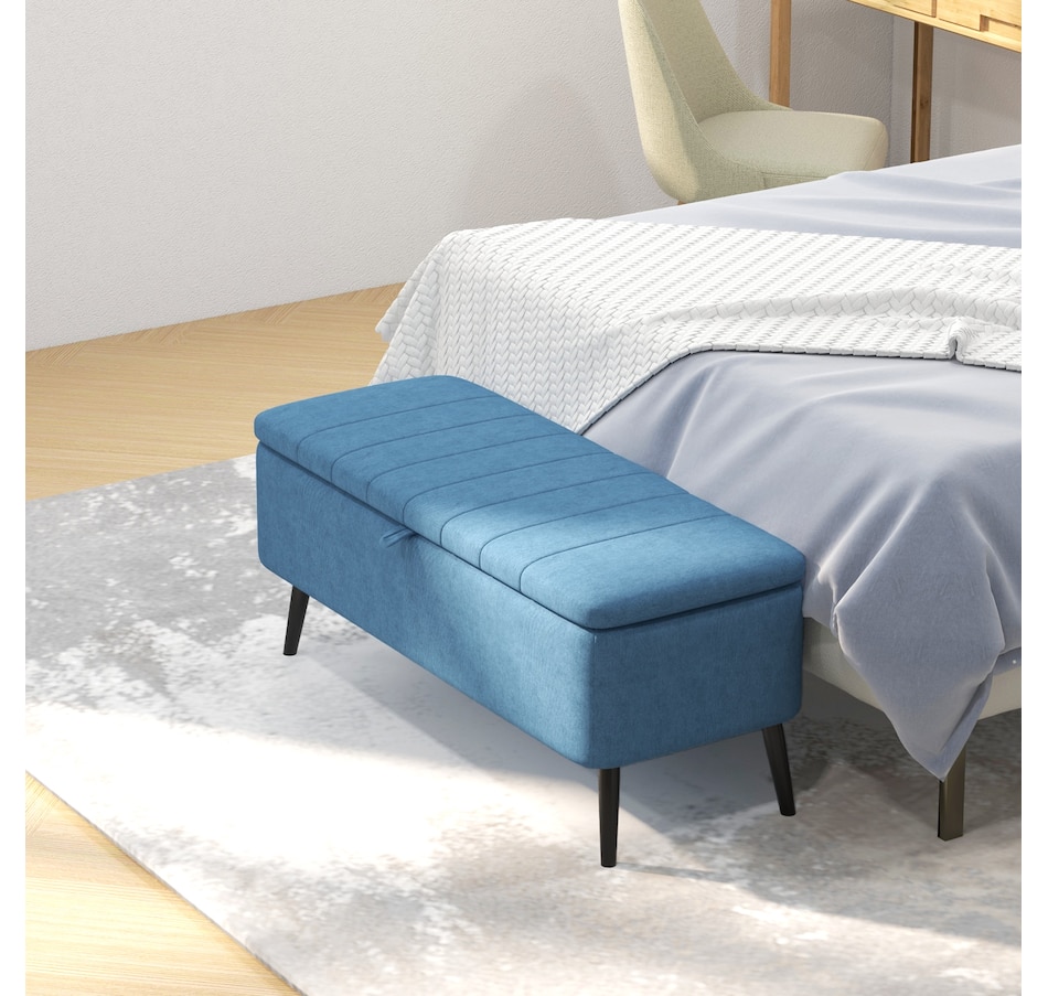 Image 929657_ALTMORE22.jpg, Product 929-657 / Price $134.99 - $144.99, HOMCOM Storage Ottoman Bench, Linen Fabric Footstool from HOMCOM on TSC.ca's Home & Garden department