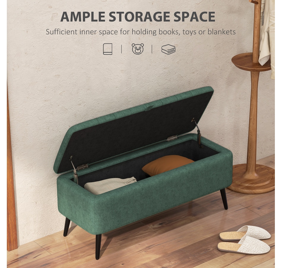 Image 929657_ALTMORE27.jpg, Product 929-657 / Price $134.99 - $144.99, HOMCOM Storage Ottoman Bench, Linen Fabric Footstool from HOMCOM on TSC.ca's Home & Garden department