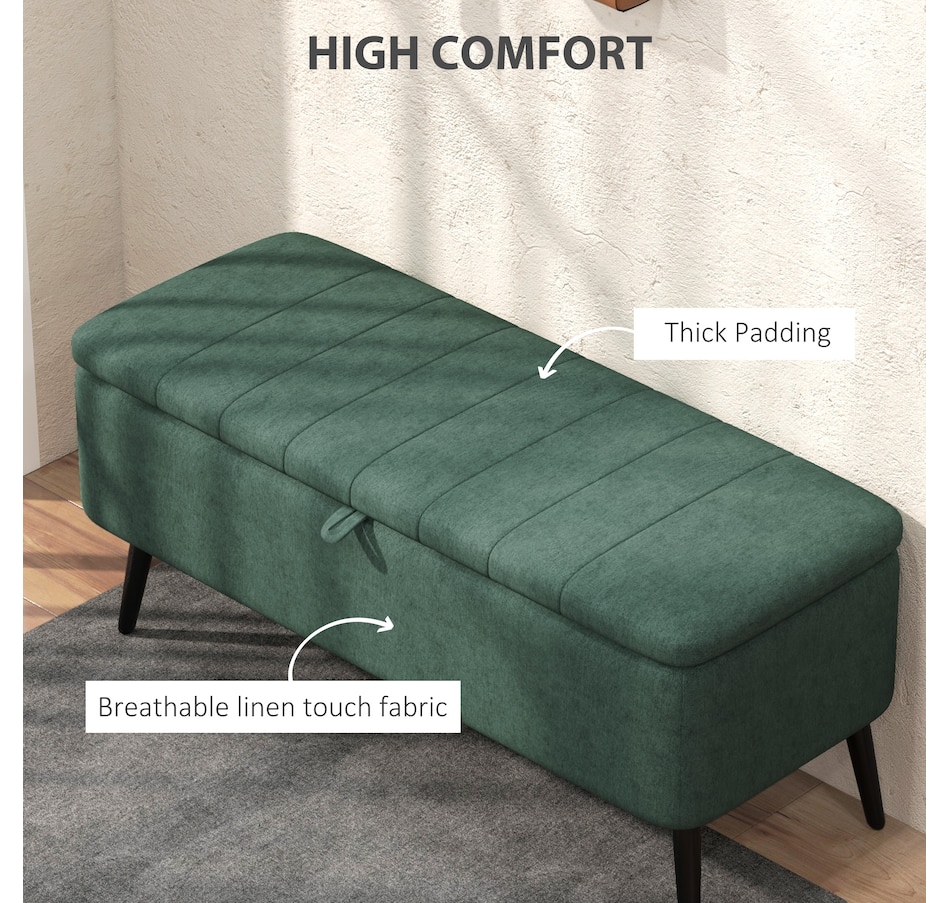Image 929657_ALTMORE28.jpg, Product 929-657 / Price $134.99 - $144.99, HOMCOM Storage Ottoman Bench, Linen Fabric Footstool from HOMCOM on TSC.ca's Home & Garden department