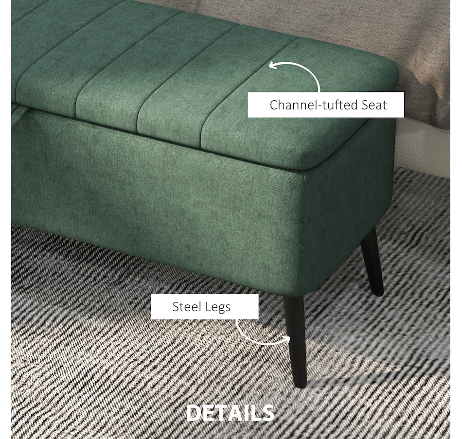 Image 929657_ALTMORE29.jpg, Product 929-657 / Price $134.99 - $144.99, HOMCOM Storage Ottoman Bench, Linen Fabric Footstool from HOMCOM on TSC.ca's Home & Garden department