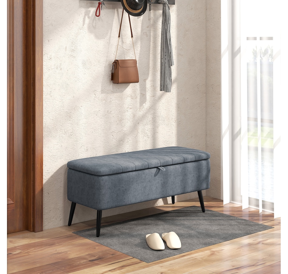 Image 929657_ALTMORE9.jpg, Product 929-657 / Price $134.99 - $144.99, HOMCOM Storage Ottoman Bench, Linen Fabric Footstool from HOMCOM on TSC.ca's Home & Garden department