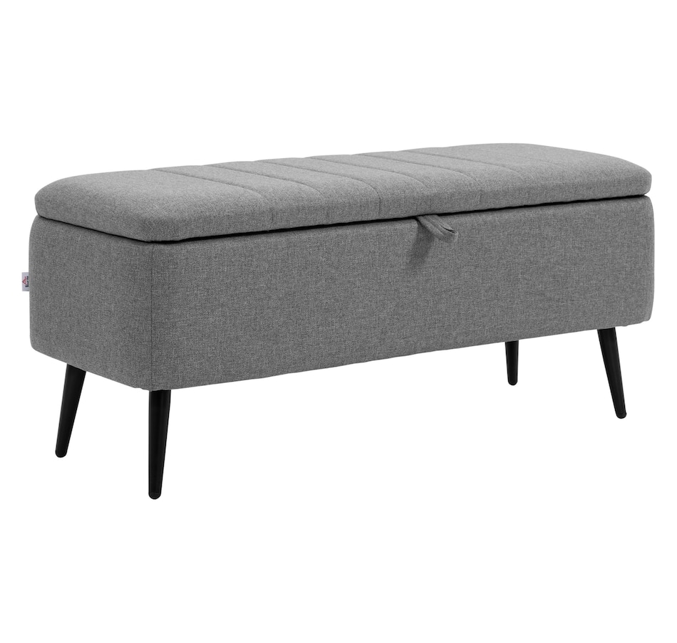 Image 929657_ST01.jpg, Product 929-657 / Price $134.99 - $144.99, HOMCOM Storage Ottoman Bench, Linen Fabric Footstool from HOMCOM on TSC.ca's Home & Garden department