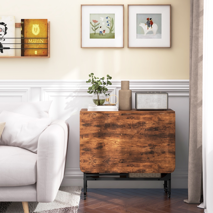 Image 929660_ALTMORE15.jpg, Product 929-660 / Price $149.99 - $159.99, HOMCOM Mobile Folding Table Kitchen Table Extendable Dining Table With Storage from HOMCOM on TSC.ca's Home & Garden department