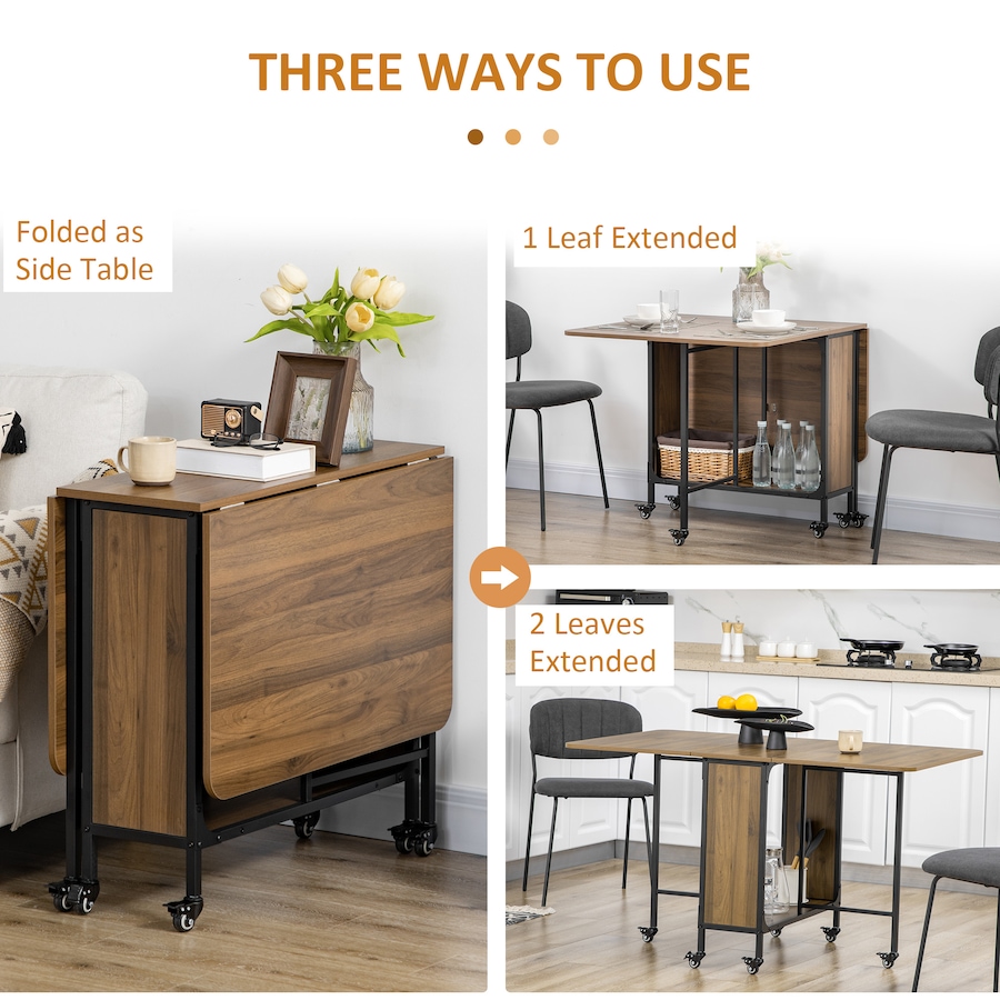 Image 929660_ALTMORE20.jpg, Product 929-660 / Price $149.99 - $159.99, HOMCOM Mobile Folding Table Kitchen Table Extendable Dining Table With Storage from HOMCOM on TSC.ca's Home & Garden department