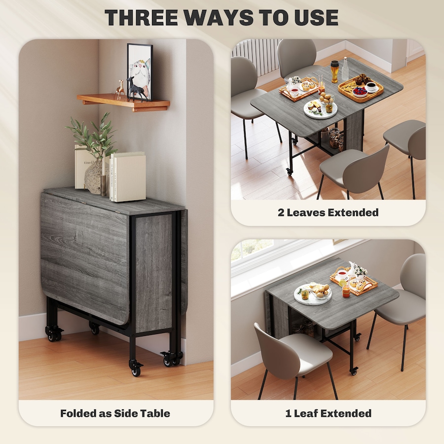 Image 929660_ALTMORE3.jpg, Product 929-660 / Price $149.99 - $159.99, HOMCOM Mobile Folding Table Kitchen Table Extendable Dining Table With Storage from HOMCOM on TSC.ca's Home & Garden department