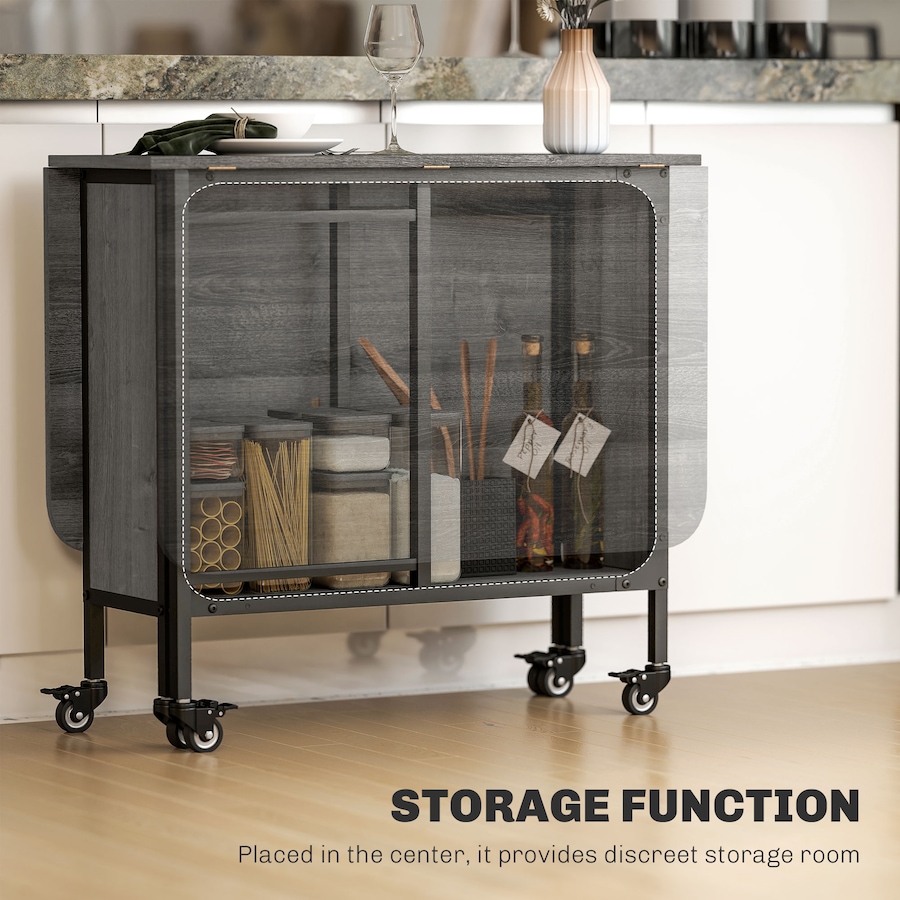 Image 929660_ALTMORE4.jpg, Product 929-660 / Price $149.99 - $159.99, HOMCOM Mobile Folding Table Kitchen Table Extendable Dining Table With Storage from HOMCOM on TSC.ca's Home & Garden department
