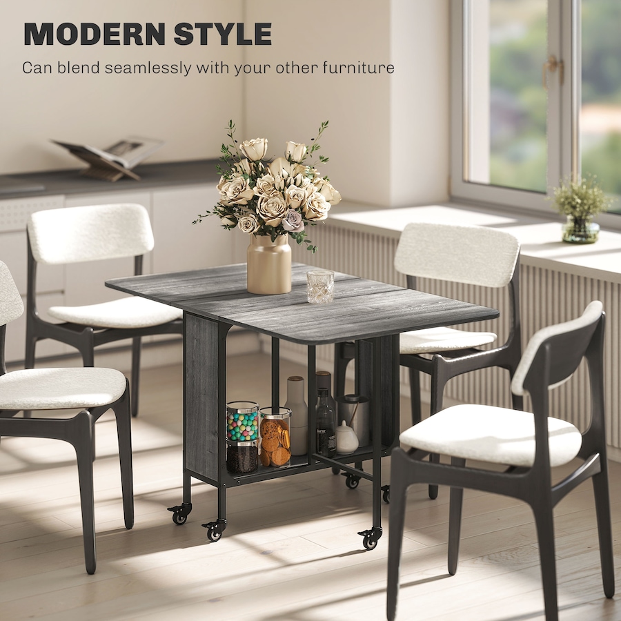 Image 929660_ALTMORE6.jpg, Product 929-660 / Price $149.99 - $159.99, HOMCOM Mobile Folding Table Kitchen Table Extendable Dining Table With Storage from HOMCOM on TSC.ca's Home & Garden department
