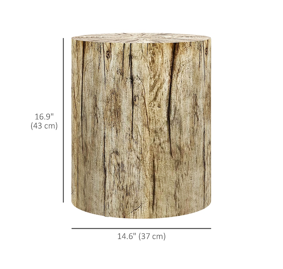 Image 929665_ALTMORE10.jpg, Product 929-665 / Price $109.99 - $112.99, HOMCOM Tree Stump Stool, Concrete Side Table with Wood Grain Finish from HOMCOM on TSC.ca's Home & Garden department