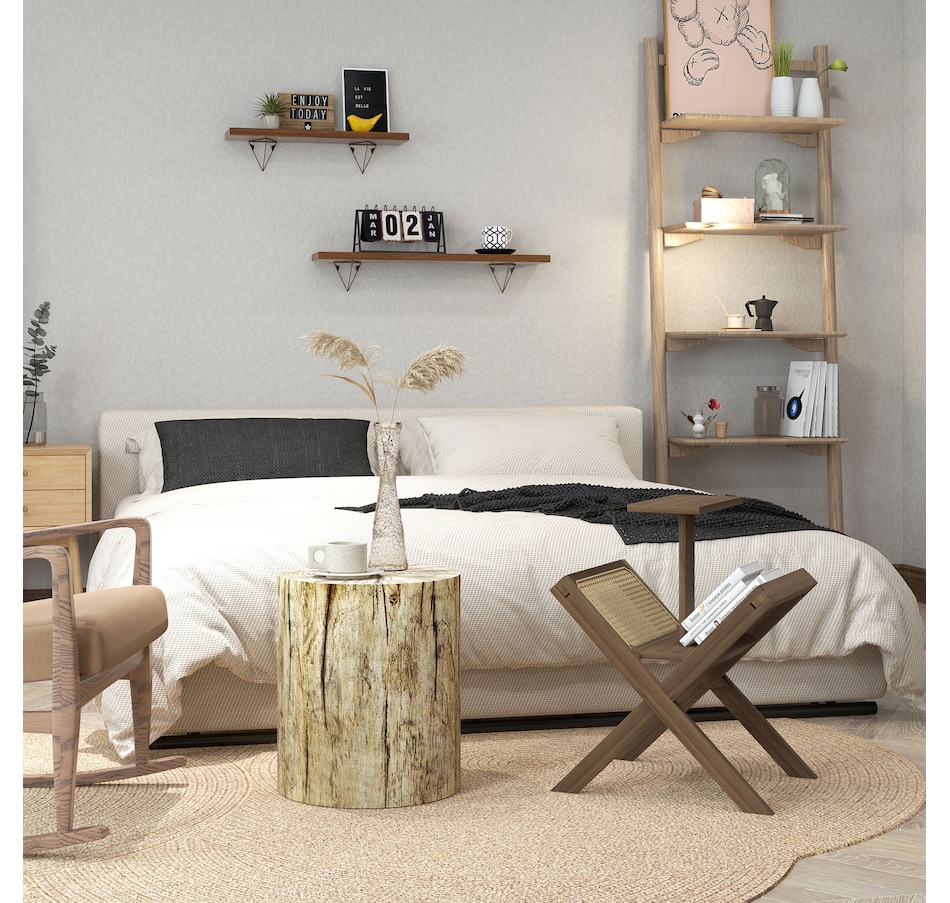 Image 929665_ALTMORE15.jpg, Product 929-665 / Price $109.99 - $112.99, HOMCOM Tree Stump Stool, Concrete Side Table with Wood Grain Finish from HOMCOM on TSC.ca's Home & Garden department