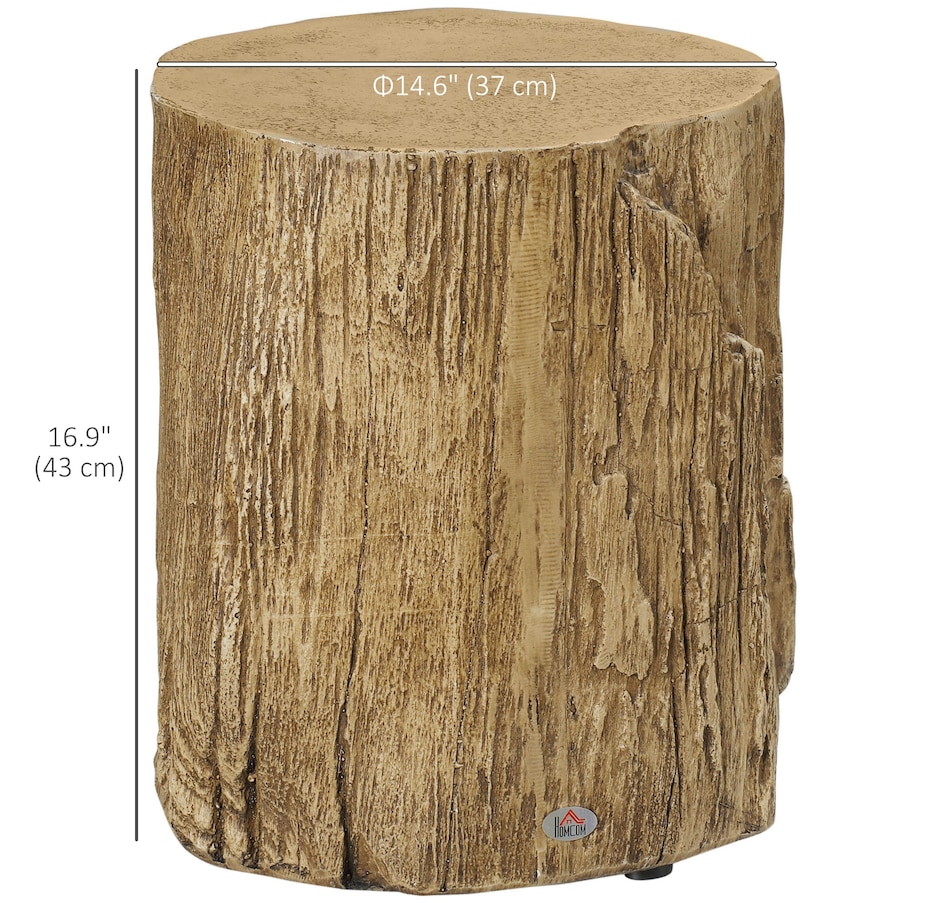 Image 929665_ALTMORE2.jpg, Product 929-665 / Price $109.99 - $112.99, HOMCOM Tree Stump Stool, Concrete Side Table with Wood Grain Finish from HOMCOM on TSC.ca's Home & Garden department