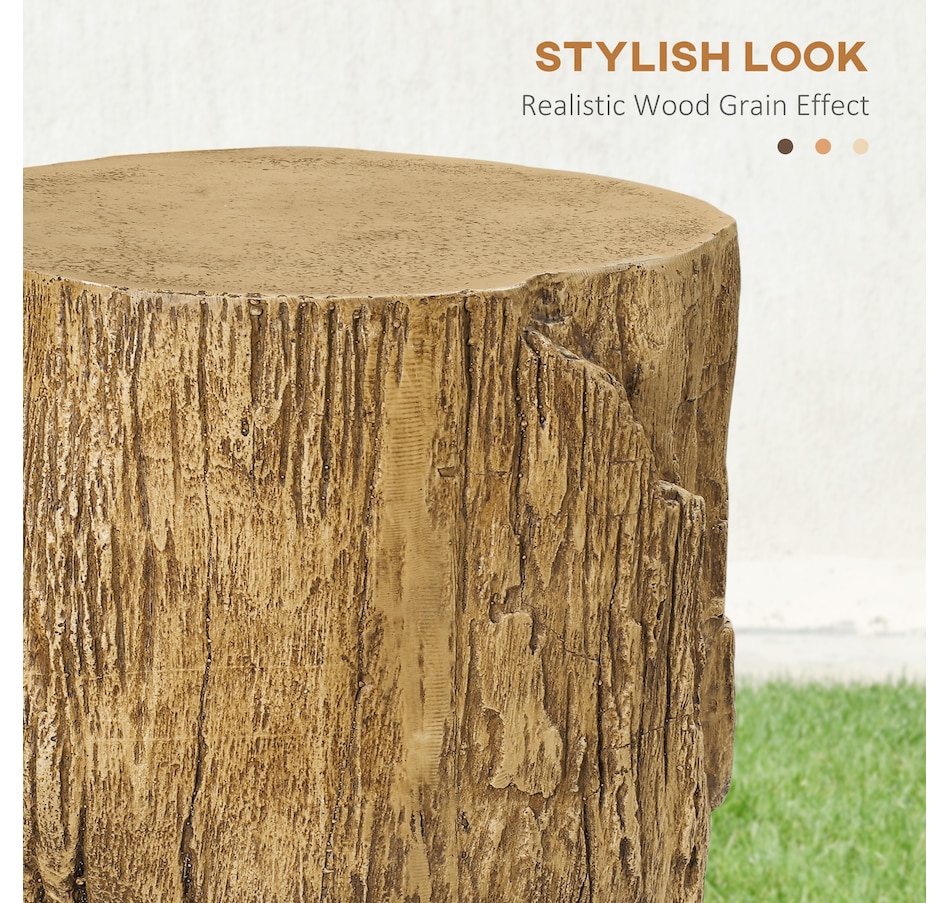Image 929665_ALTMORE4.jpg, Product 929-665 / Price $109.99 - $112.99, HOMCOM Tree Stump Stool, Concrete Side Table with Wood Grain Finish from HOMCOM on TSC.ca's Home & Garden department