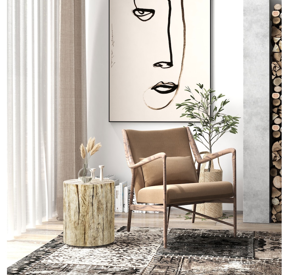 Image 929665_ALTMORE9.jpg, Product 929-665 / Price $109.99 - $112.99, HOMCOM Tree Stump Stool, Concrete Side Table with Wood Grain Finish from HOMCOM on TSC.ca's Home & Garden department