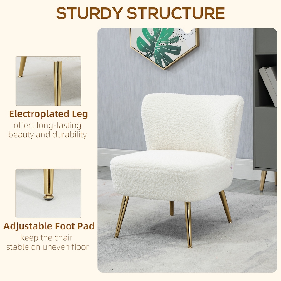 Image 929668_ALTMORE13.jpg, Product 929-668 / Price $189.99, HOMCOM Accent Chair Side Chairs for Living Room with Gold Steel Legs from HOMCOM on TSC.ca's Home & Garden department
