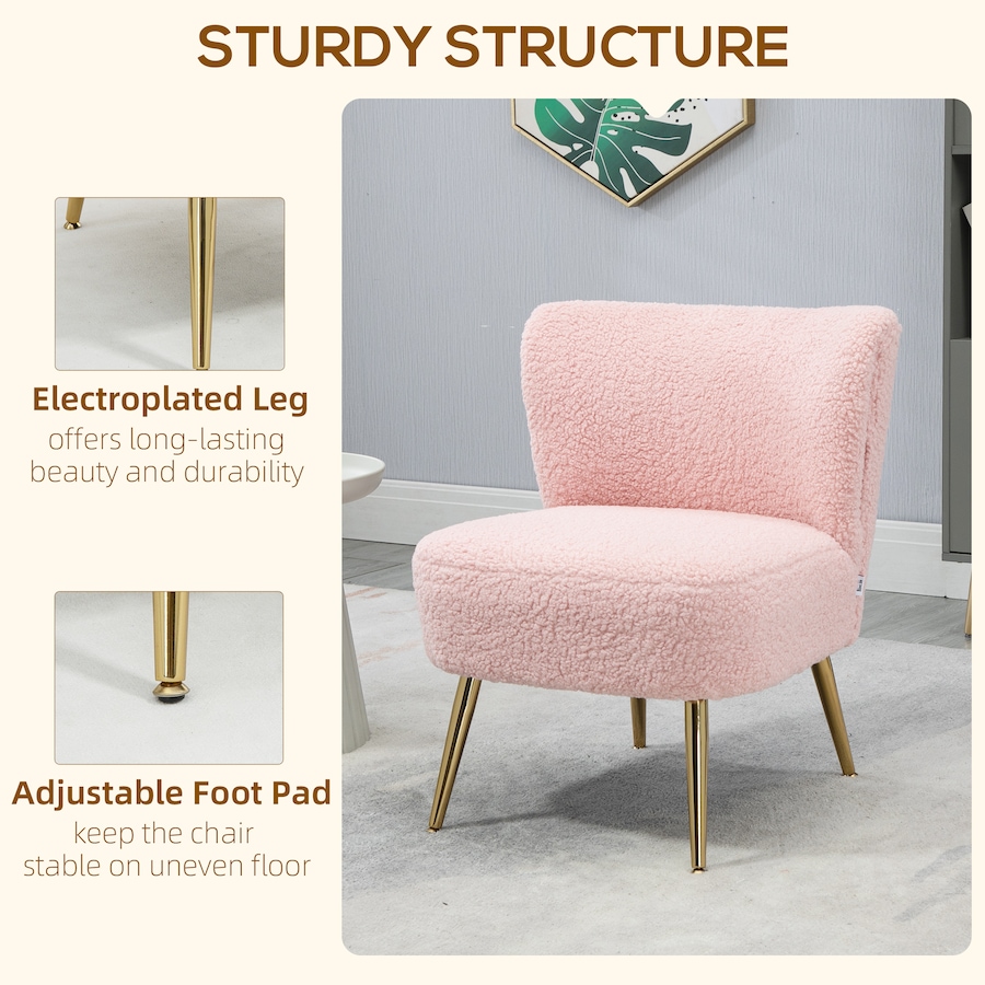 Image 929668_ALTMORE21.jpg, Product 929-668 / Price $189.99, HOMCOM Accent Chair Side Chairs for Living Room with Gold Steel Legs from HOMCOM on TSC.ca's Home & Garden department
