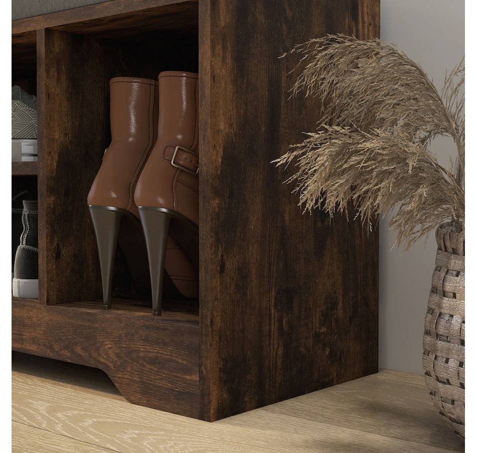 Image 929672_ALTMORE24.jpg, Product 929-672 / Price $90.74 - $99.99, HOMCOM Upholstered Entryway Shoe Bench with Open Shelf from HOMCOM on TSC.ca's Home & Garden department