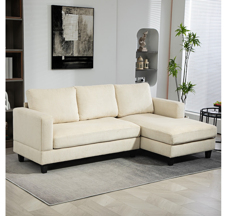 Image 929673_ALTMORE1.jpg, Product 929-673 / Price $549.99, HOMCOM L Shape Sofa with Chaise Lounge Fabric 3 Seater Corner Sofa from HOMCOM on TSC.ca's Home & Garden department