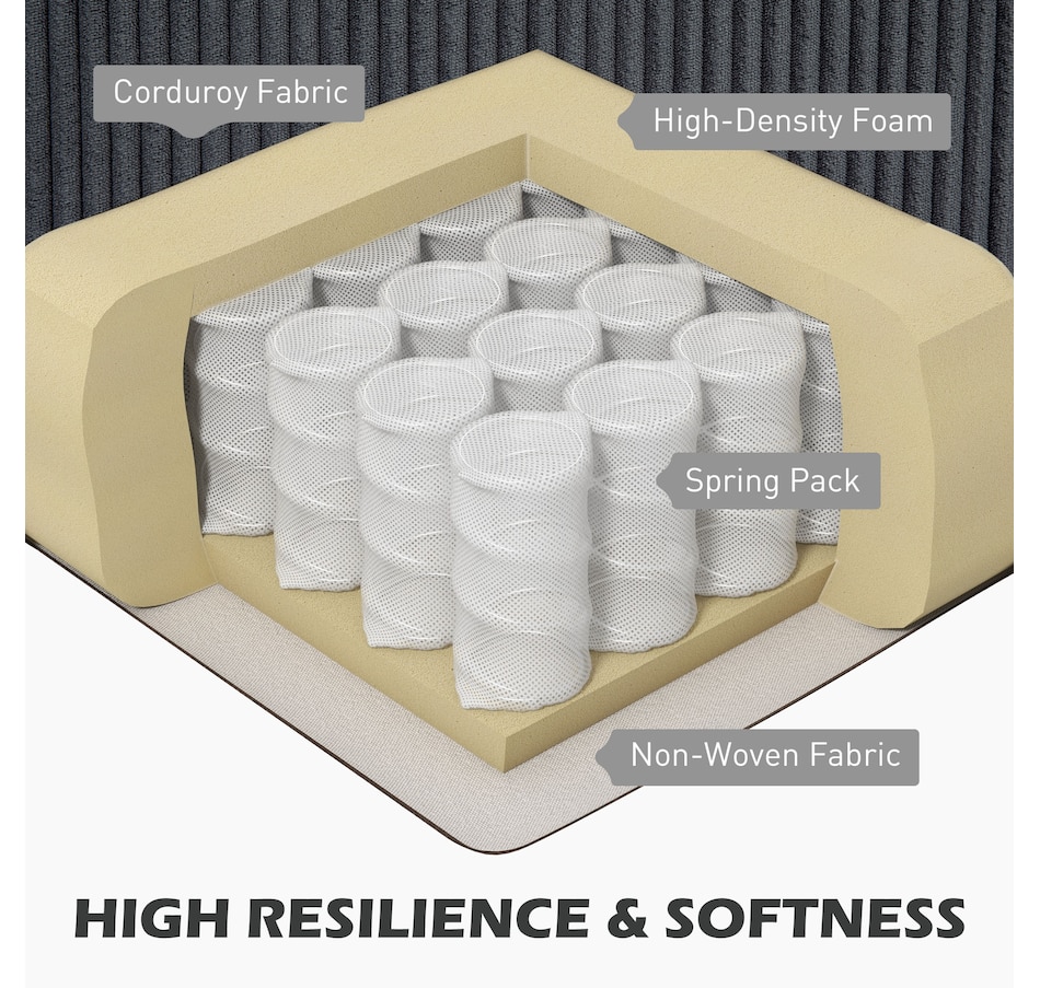 Image 929673_ALTMORE12.jpg, Product 929-673 / Price $549.99, HOMCOM L Shape Sofa with Chaise Lounge Fabric 3 Seater Corner Sofa from HOMCOM on TSC.ca's Home & Garden department