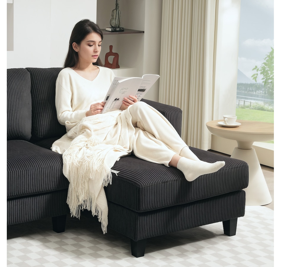 Image 929673_ALTMORE15.jpg, Product 929-673 / Price $549.99, HOMCOM L Shape Sofa with Chaise Lounge Fabric 3 Seater Corner Sofa from HOMCOM on TSC.ca's Home & Garden department