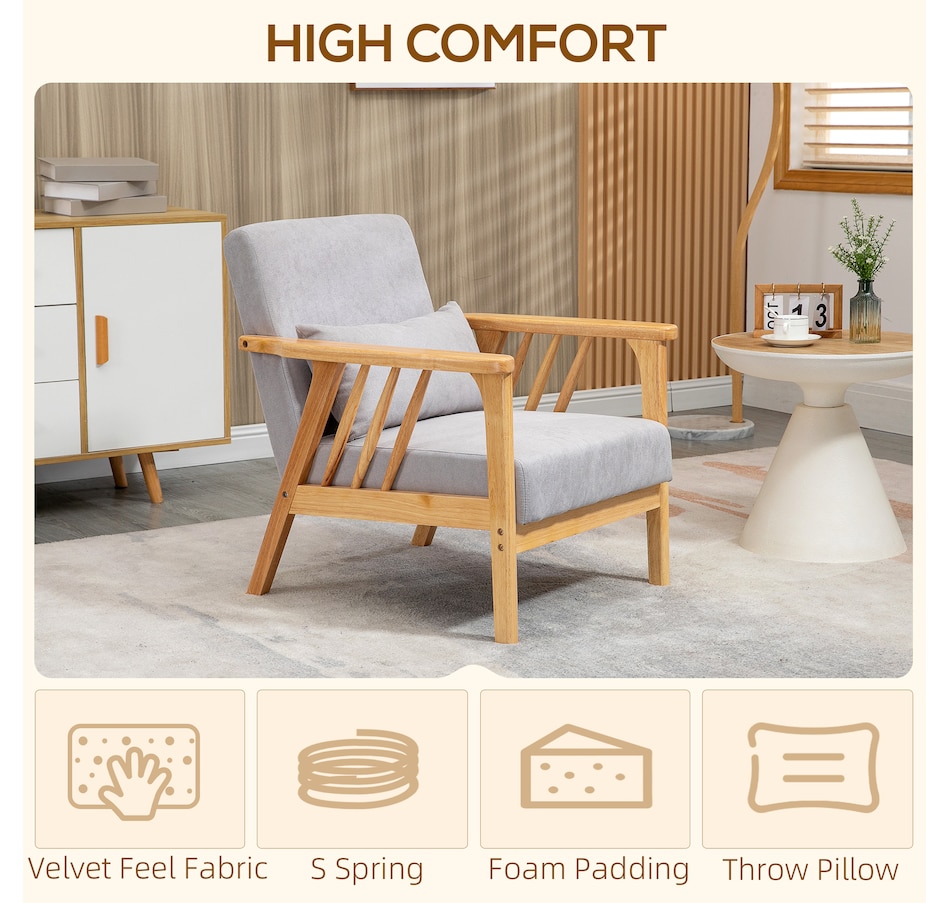 Image 929677_ALTMORE11.jpg, Product 929-677 / Price $169.99, HOMCOM Accent Chairs with Pillow, Cushioned Seat and Back, Arm Chair from HOMCOM on TSC.ca's Home & Garden department