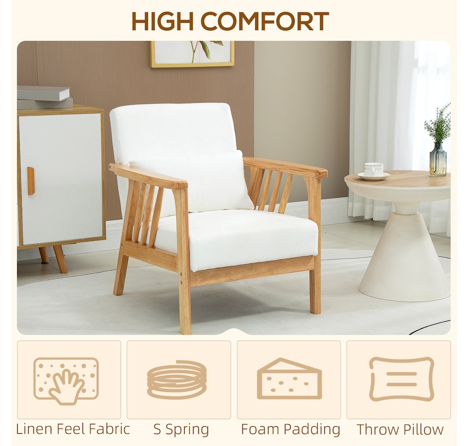 Image 929677_ALTMORE3.jpg, Product 929-677 / Price $169.99, HOMCOM Accent Chairs with Pillow, Cushioned Seat and Back, Arm Chair from HOMCOM on TSC.ca's Home & Garden department