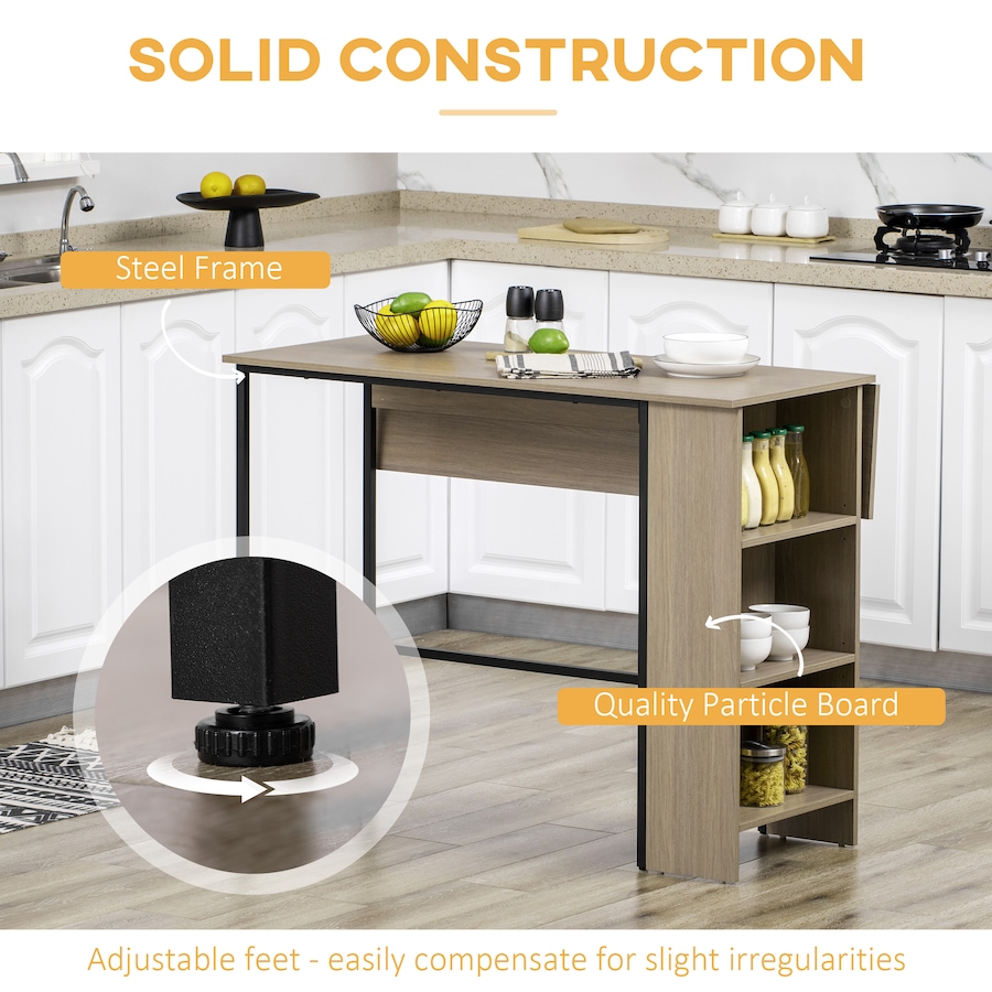 Image 929684_ALTMORE13.jpg, Product 929-684 / Price $149.99 - $154.99, HOMCOM Extendable Bar Table with Storage Foldable Counter Height Table from HOMCOM on TSC.ca's Home & Garden department