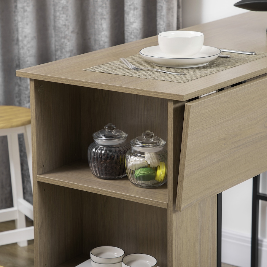 Image 929684_ALTMORE16.jpg, Product 929-684 / Price $149.99 - $154.99, HOMCOM Extendable Bar Table with Storage Foldable Counter Height Table from HOMCOM on TSC.ca's Home & Garden department